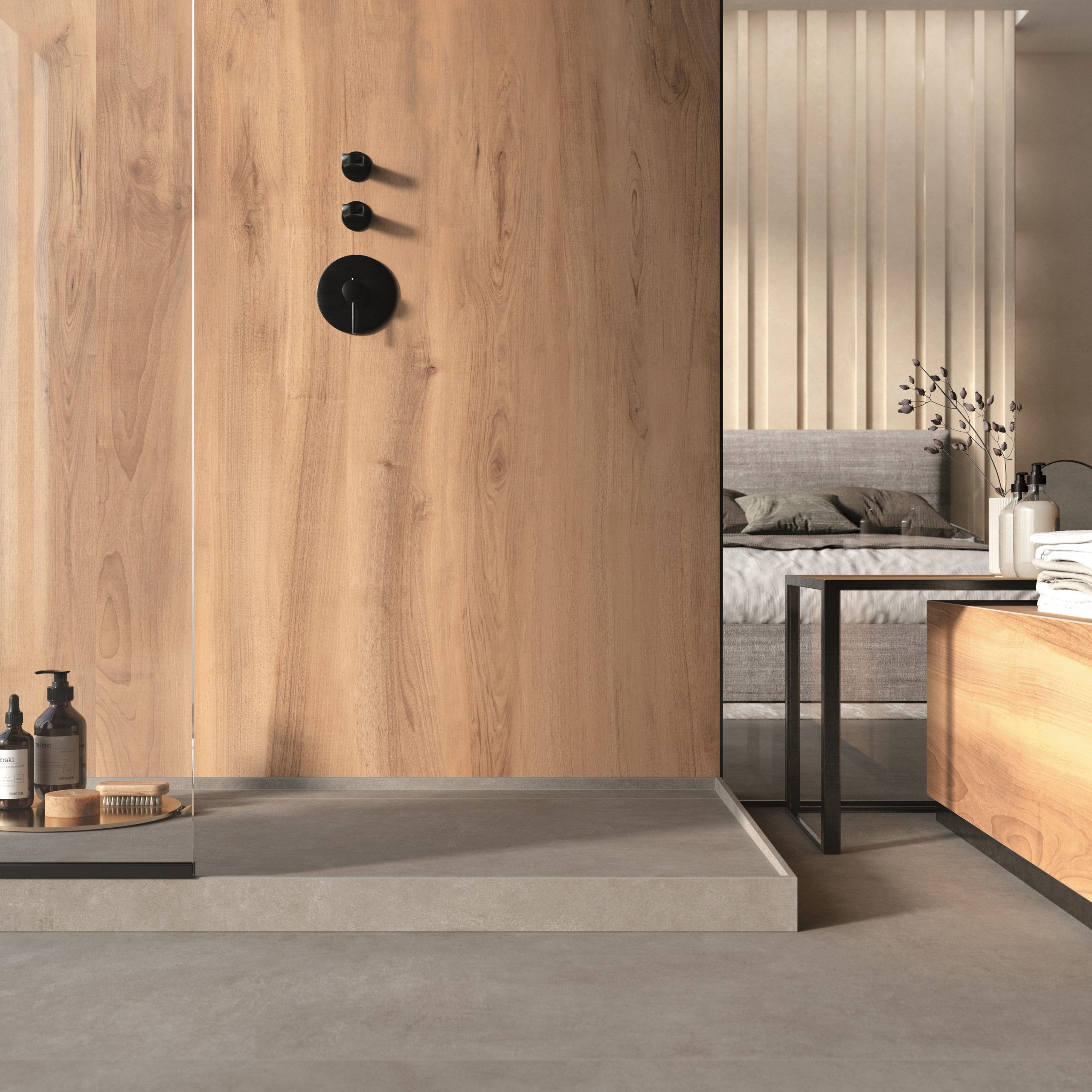 Plain Sawn Infinity Porcelain Countertop Walls