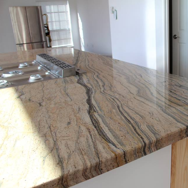 Prada Gold Granite Kitchen1