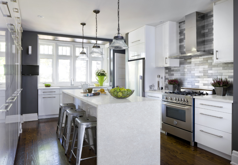 Quartet LG Viatera Quartz Kitchen Island Countertops