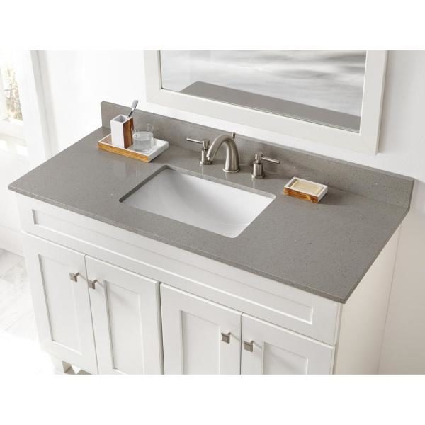 Shadow Gray LG Viatera Quartz Bathroom