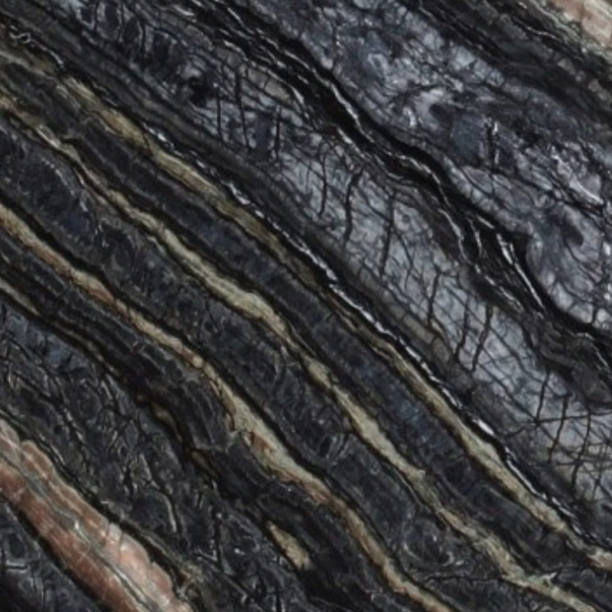 Silver Brown Wave Marble