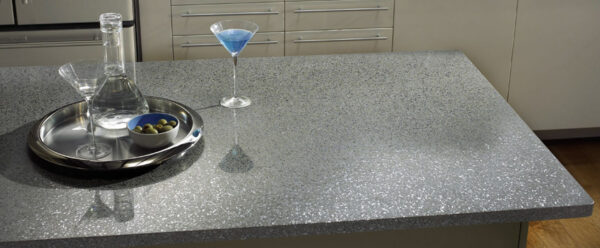 Silver Nube Silestone Quartz Kitchen
