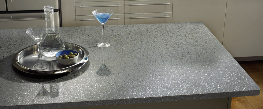 Silver Nube Silestone Quartz Kitchen