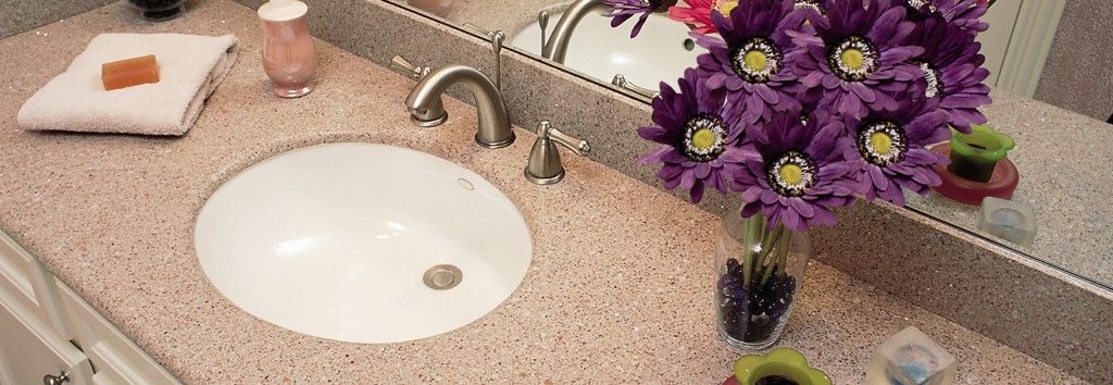 Stellar Rose Silestone Quartz Bathroom