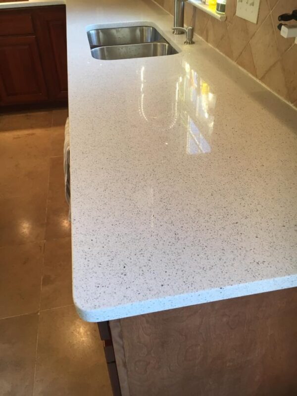 Stellar Snow Silestone Quartz Kitchen