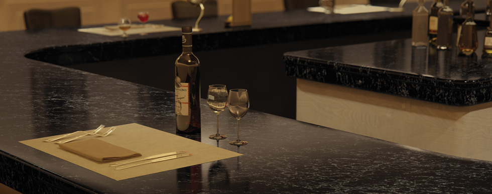 Vanilla Noir Caesarstone Quartz Bar Countertop