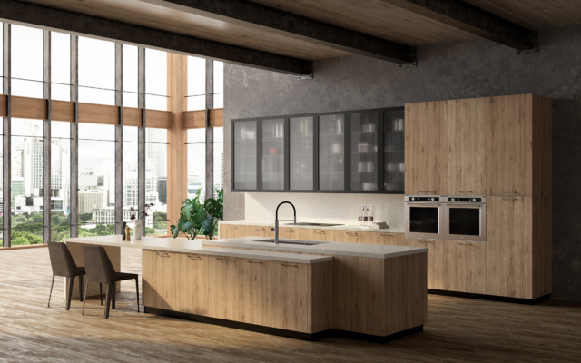 White Pearl LG Viatera Quartz Kitchen