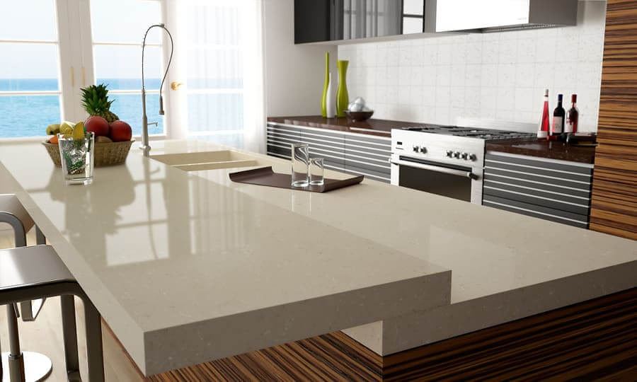 White Storm Silestone Quartz Kitchen2
