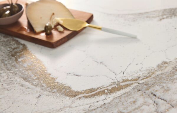 Alternative view of Cambria Windsor Brass Satin Ridge Quartz